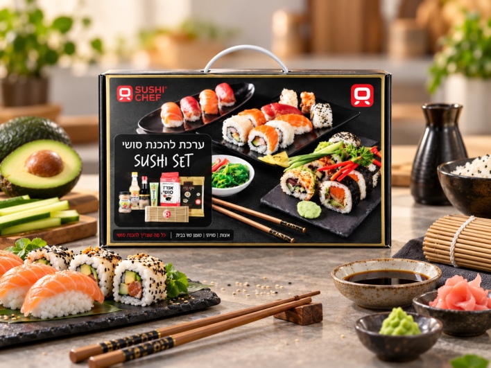 ערב סושי בבית? ערכה להכנת סושי של Sushi Chef עם מרכיבי הבסיס