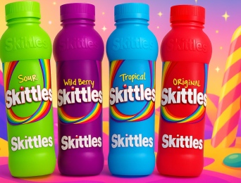 משקאות Skittles הגיעו לקנדי מול – טועמים את הקשת בענן בגרסה נוזלית! 🌈🥤