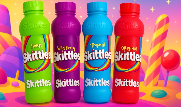 משקאות Skittles הגיעו לקנדי מול – טועמים את הקשת בענן בגרסה נוזלית! 🌈🥤