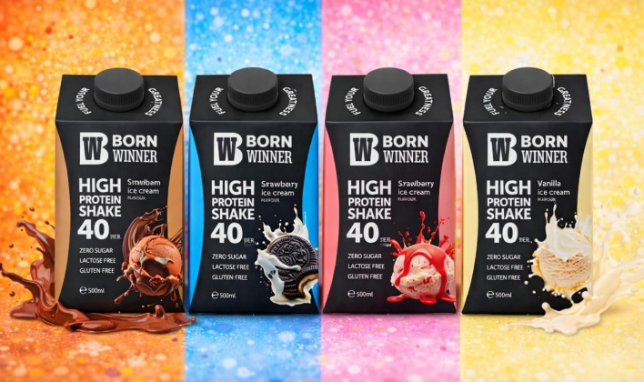 משקה חלבון Born Winner עם 40 גרם חלבון – ללא סוכר וללא לקטוז