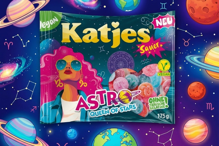 Katjes Astro Queen of Stars – גומי חמוץ טבעוני חדש ב-CandyMall