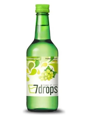7Drops – משקה סוג'ו קוריאני בטעם ענבים ירוקים