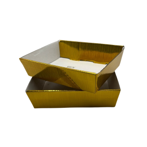 מגש קרטון זהב למשלוחי מנות מידה S