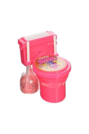 Sour flush -ממתק אסלה בתוספת אבקה חמוצה בצורת אסלה 39g - ורוד
