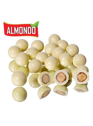 אגוזי לוז מצופים שוקולד לבן  - 1 ק