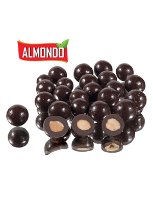 אגוזי לוז מצופים שוקולד מריר  - 1 ק