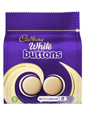 קדבורי כפתורי שוקולד לבן 