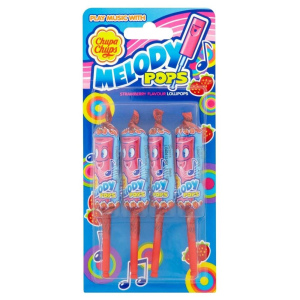 Chupa Chups  סוכרית משרוקית בטעם תות - 4 יחי'
