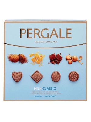 בונ' פרליני שוקולד חלב ממולאים במגוון טעמים 114g  - PERGALE