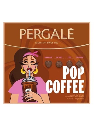 בונ' פרליני שוקולד חלב ממולאים בטעם קפה 113g  - PERGALE