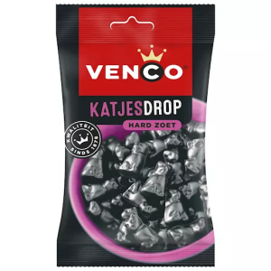 ונקו ליקריץ בצורת חתולים 120g Venco Katjesdrop