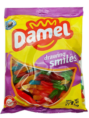 דאמל גומי נחשים בטעמי פירות 1 ק