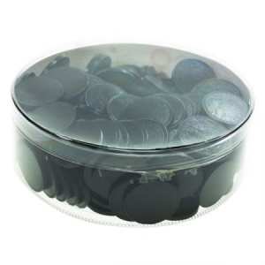 מטבעות שוקולד 38 ממ 936 גר' בצילינדר כסף