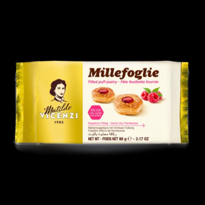 עוגיות מבצק עלים עם מילוי פטל 90g