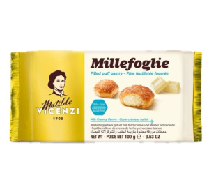 עוגיות מבצק עלים ממולאות קרם חלבי 100g