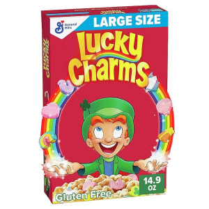 דגני בוקר לאקי צ'ארמס מארז משפחתי ללא גלוטן - Lucky Charms 429g
