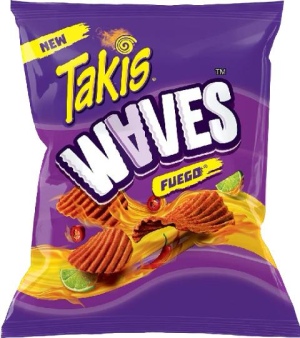 Takis צ'יפס טאקיס גלים בטעם צ'ילי חריף פלפל וליים 71 גרם