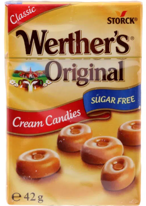 Werther's Original - וורטרס אורגינל סוכריות חמאה ללא סוכר בטעם קרמל 42G