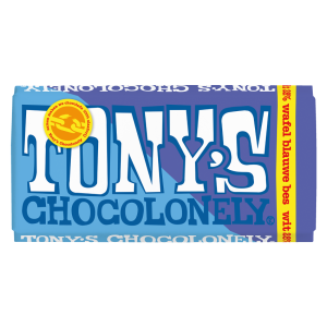 TONY'S - טוני טבלת שוקולד לבן עם חתיכות וופל ויוגורט אוכמניות 180g