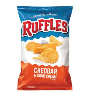 ראפלס צ'יפס בטעם צ'דר ושמנת חמוצה - 184 גרם