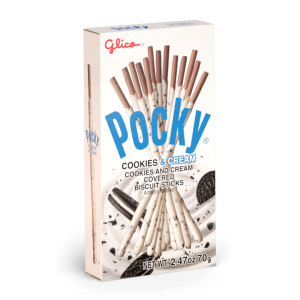 Pocky - פוקי מקלות ביסקוויט קקאו עם ציפוי בטעם חלב עם פירורי עוגיות , 40G