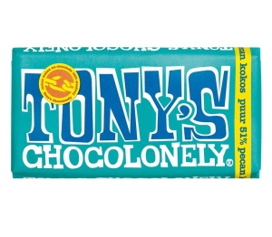 Tony's - שוקולד מריר פקאן וקוקוס 180g