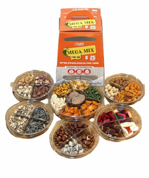 סופר מארז פיצוחים 6 מגשים - 25 נשנושים