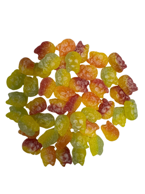 טרנד הגומי השוודי - באבס מיני גולגולת טעמי פירות סופר סאוור 200 גרם