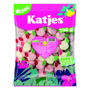 Katjes - קאטג'ס - גומי ארנבים טבעוני בטעמי פירות 700 גרם