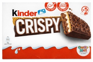 Kinder – קריספי 5 חטיפים שוקולד חלב עם דגנים פריכים