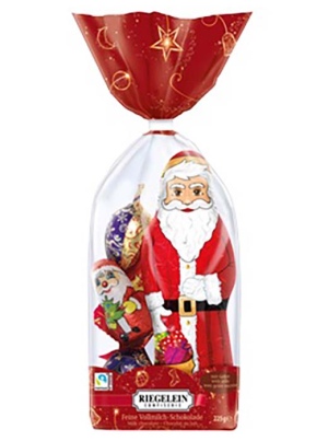 ריגלין - חבילת סנטה קלאוס שוקולד חלב עם ממתקים 230 גרם