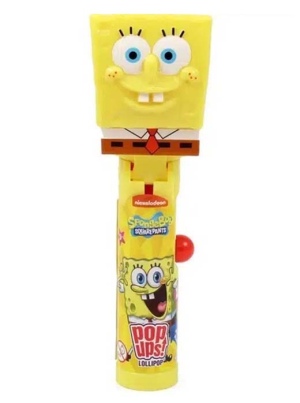 סוכריה על מקל בצורת בוב ספוג 15 גרם