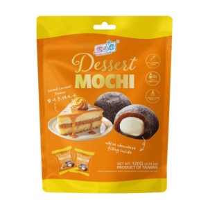 Weilong Love – מוצ'י בטעם קרמל מלוח עם מילוי שוקולד לבן 120 גרם