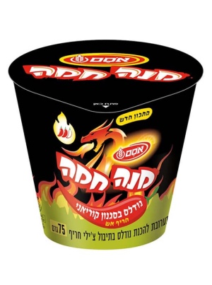 מנה חמה נודלס בסגנון קוריאני חריף 75 גרם אסם