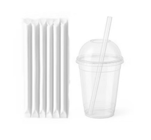 קש בובה שקוף עטוף בנייר 12 מ