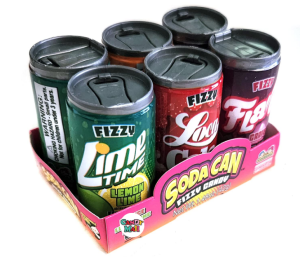 פיזי פחיות סוכריות בטעמי פירות וקולה 42 גרם