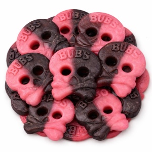 טרנד הגומי השוודי - באבס גולגולת פטל ולקריץ מלוח 200 גרם