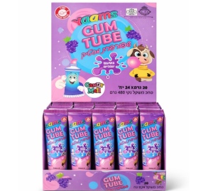 יאמס מסטיק מסטיק בשפורפרת בטעם ענבים