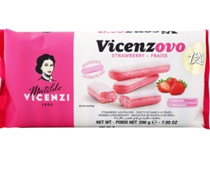 ויצ’נצ'י עוגיות ביסקוטי אצבעות מסוכרות בטעם תות