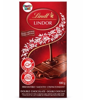 לינדט לינדור שוקולד חלב במילוי שוקולד מריר דאבל 100 גרם