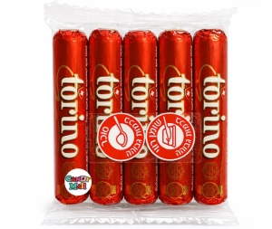 טורינו אצבעות שוקולד חלב במילוי קרם אגוזי לוז - חמישייה