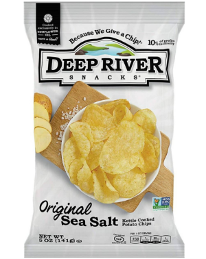 דיפ ריבר צ'יפס בטעם מלח ים 141 גרם