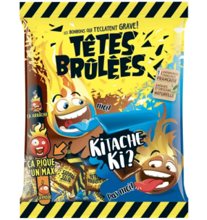 סוכריות טטס ברולה חמוץ בטעמי פטל וקולה 150 גרם