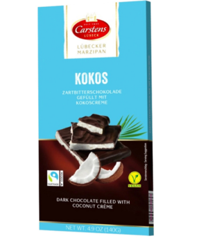 קרסטנס שוקולד מריר טבעוני במילוי קרם קוקוס