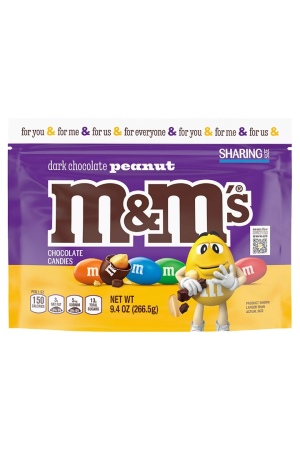 אם אנד אם שוקולד מריר עם בוטנים מארז משפחתי