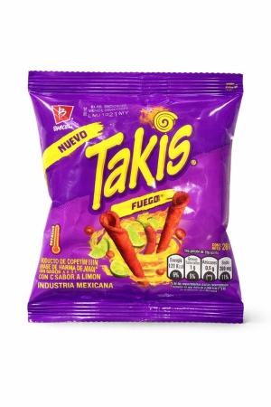 טאקיז חטיף תירס חריף בטעם צ'ילי וליים