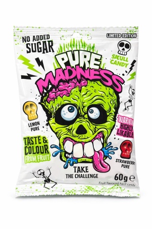 פיור מדנס סוכריות קשות ללא תוספת סוכר בטעמי לימון ותות