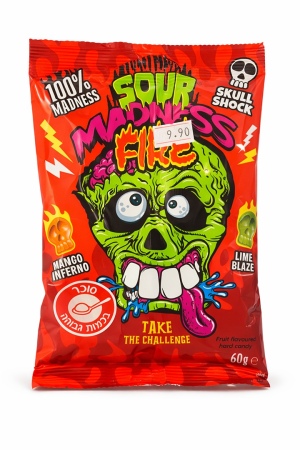 סאוור מדנס סוכריות קשות חמוצות בטעמי מנגו וליים