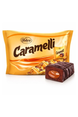 ווברו קרמלי חטיפי ופל בציפוי שוקולד ומילוי קרמל