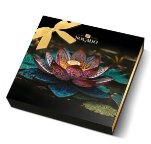 Socado מארז פרלינים שוקולד לוטוס שחור יוקרתי 200 גרם